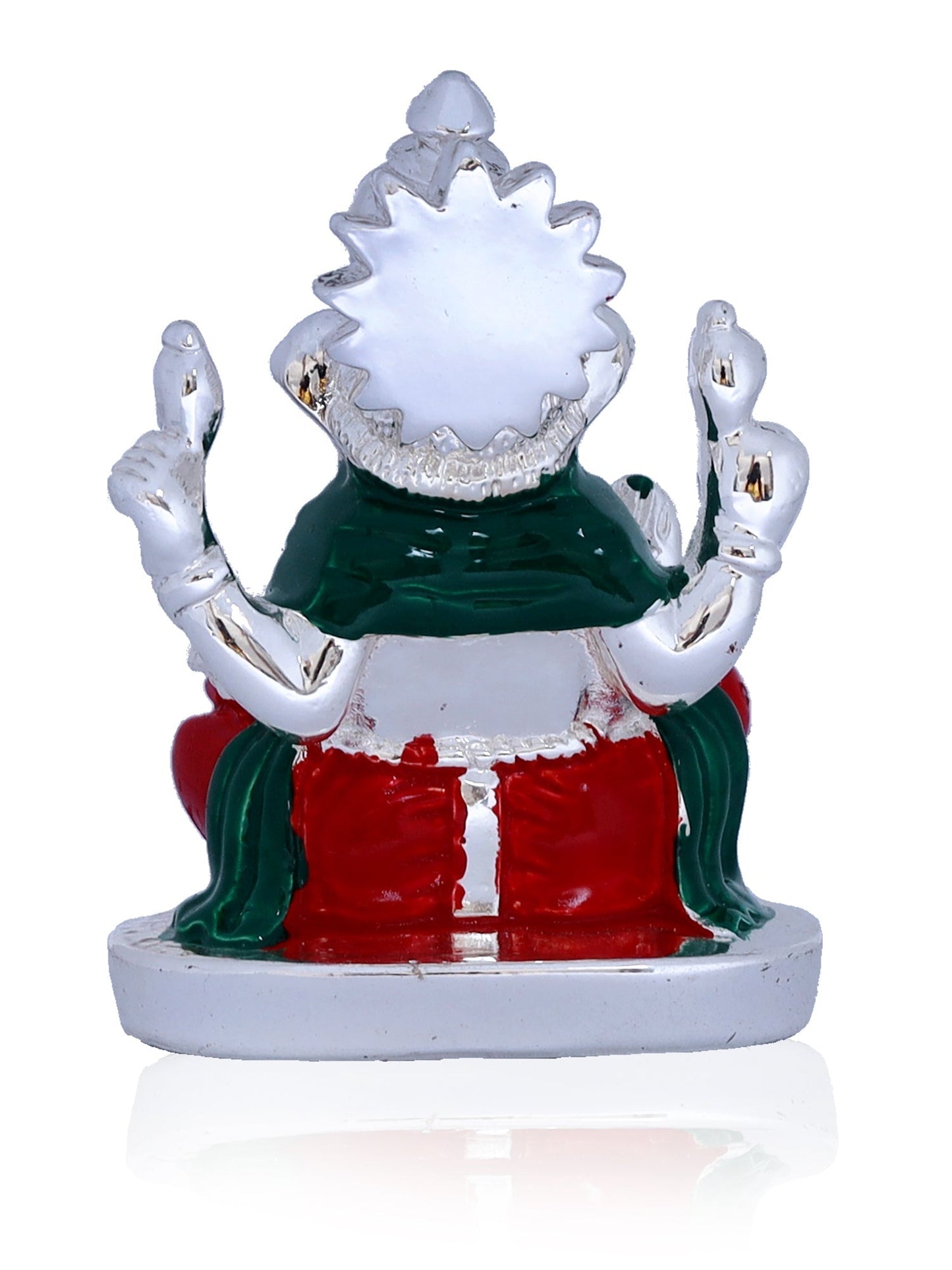 Ganesha Made In Silver Plating with Red Dhoti