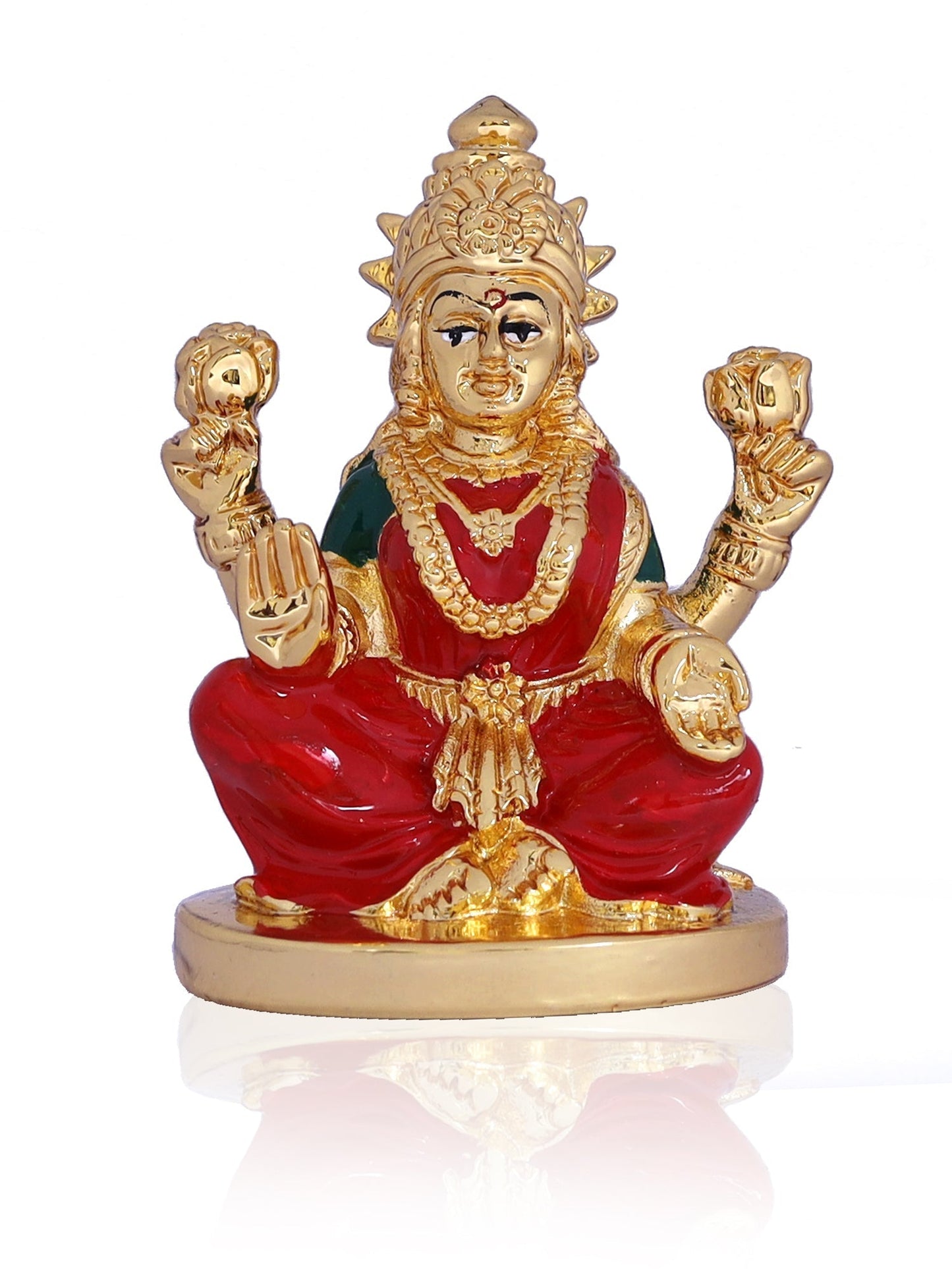 Laxmiji Made In Gold Plating in Red Saree