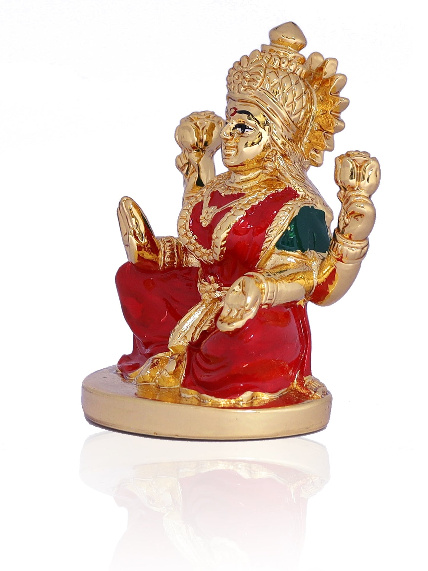 Laxmiji Made In Gold Plating in Red Saree