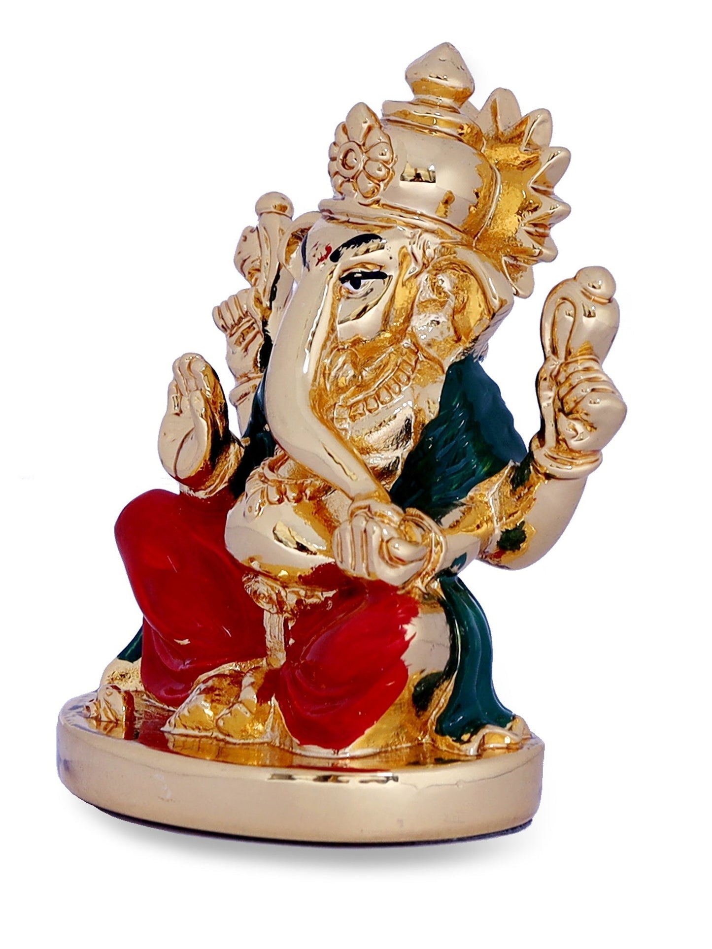 Ganesha Made In Gold Plating with Red Dhoti