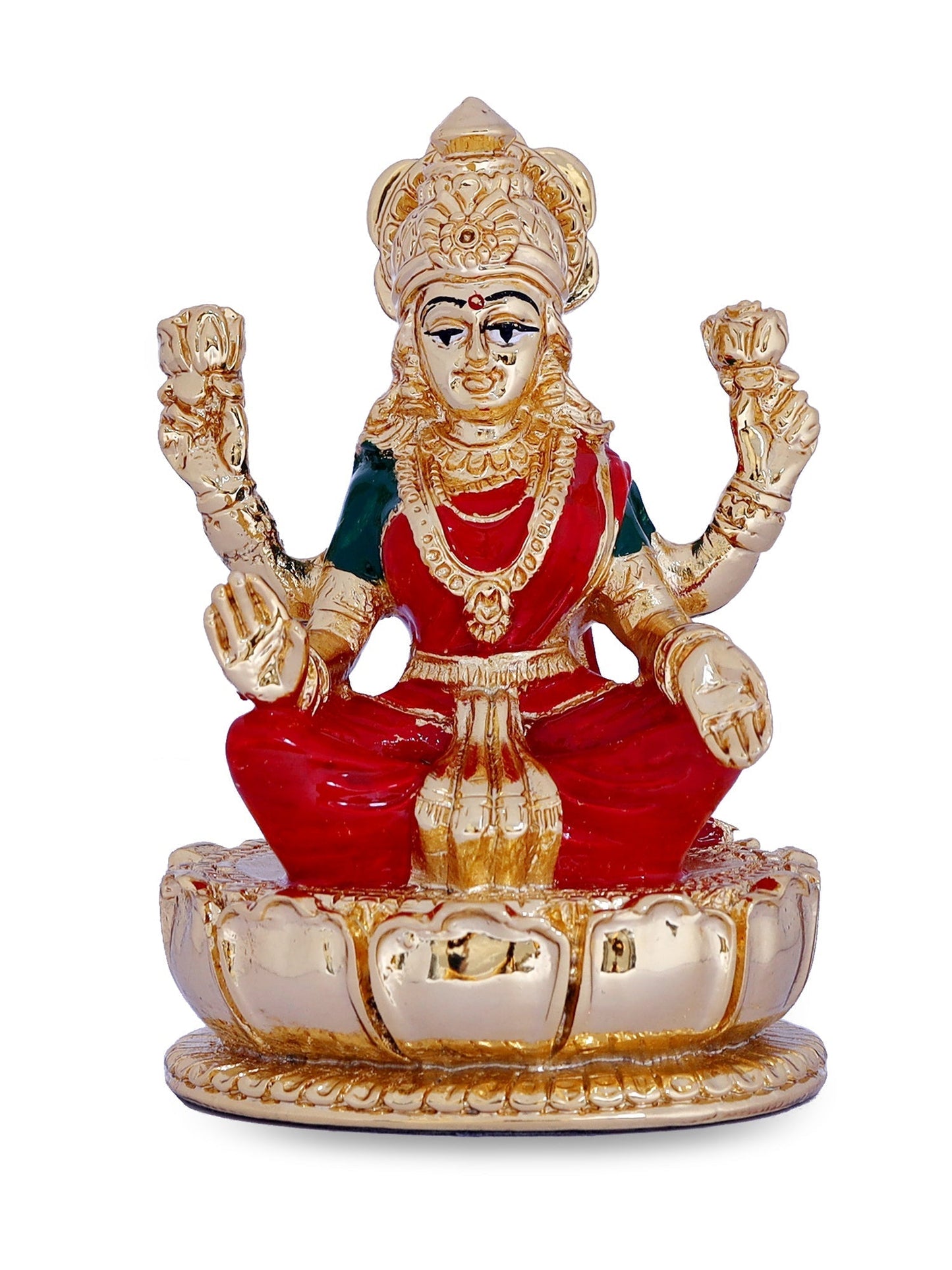 Laxmiji Made In Gold Plating in Red Saree