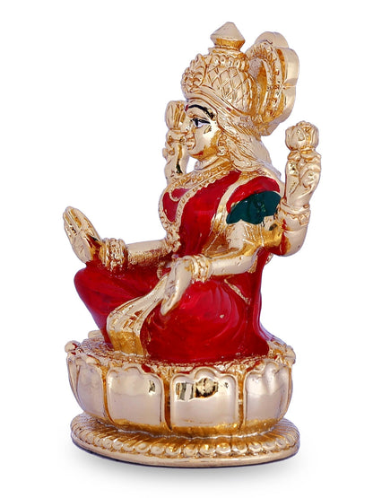 Laxmiji Made In Gold Plating in Red Saree