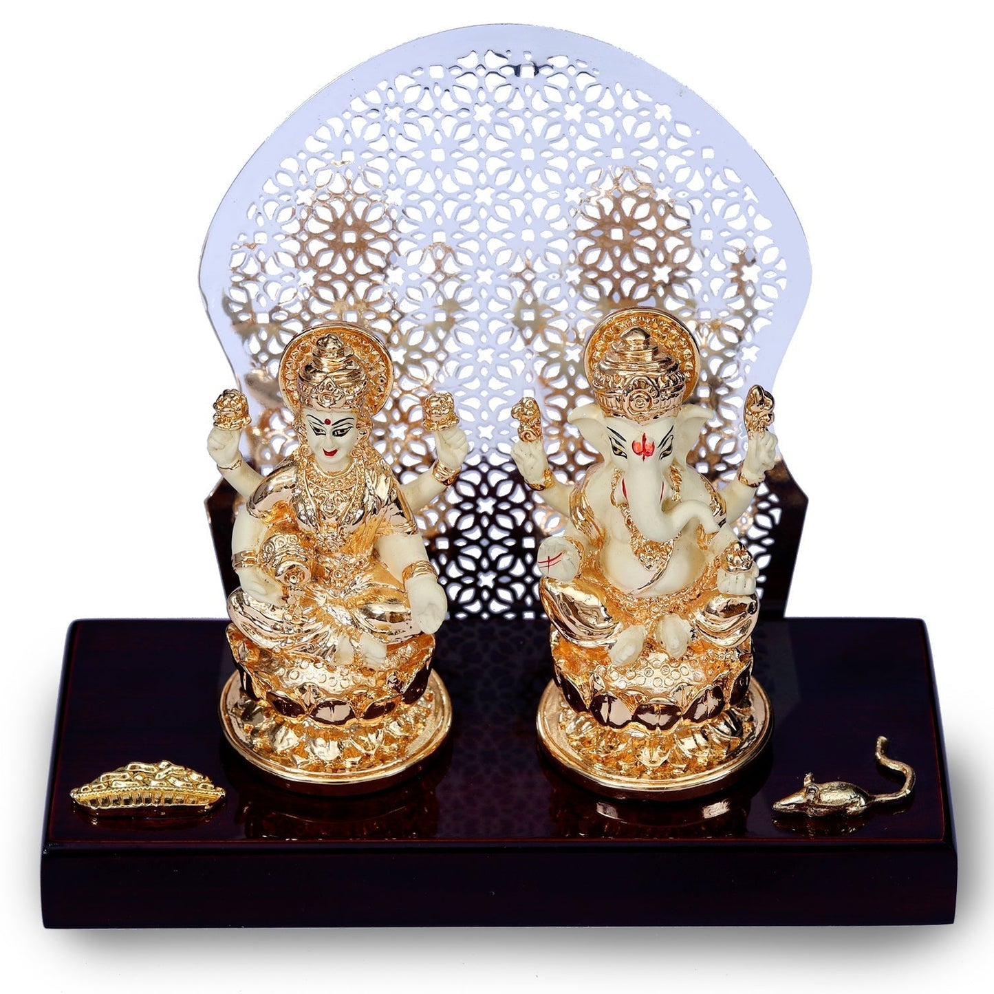 Resin Laxmi Ganesh Made In Golden Plating