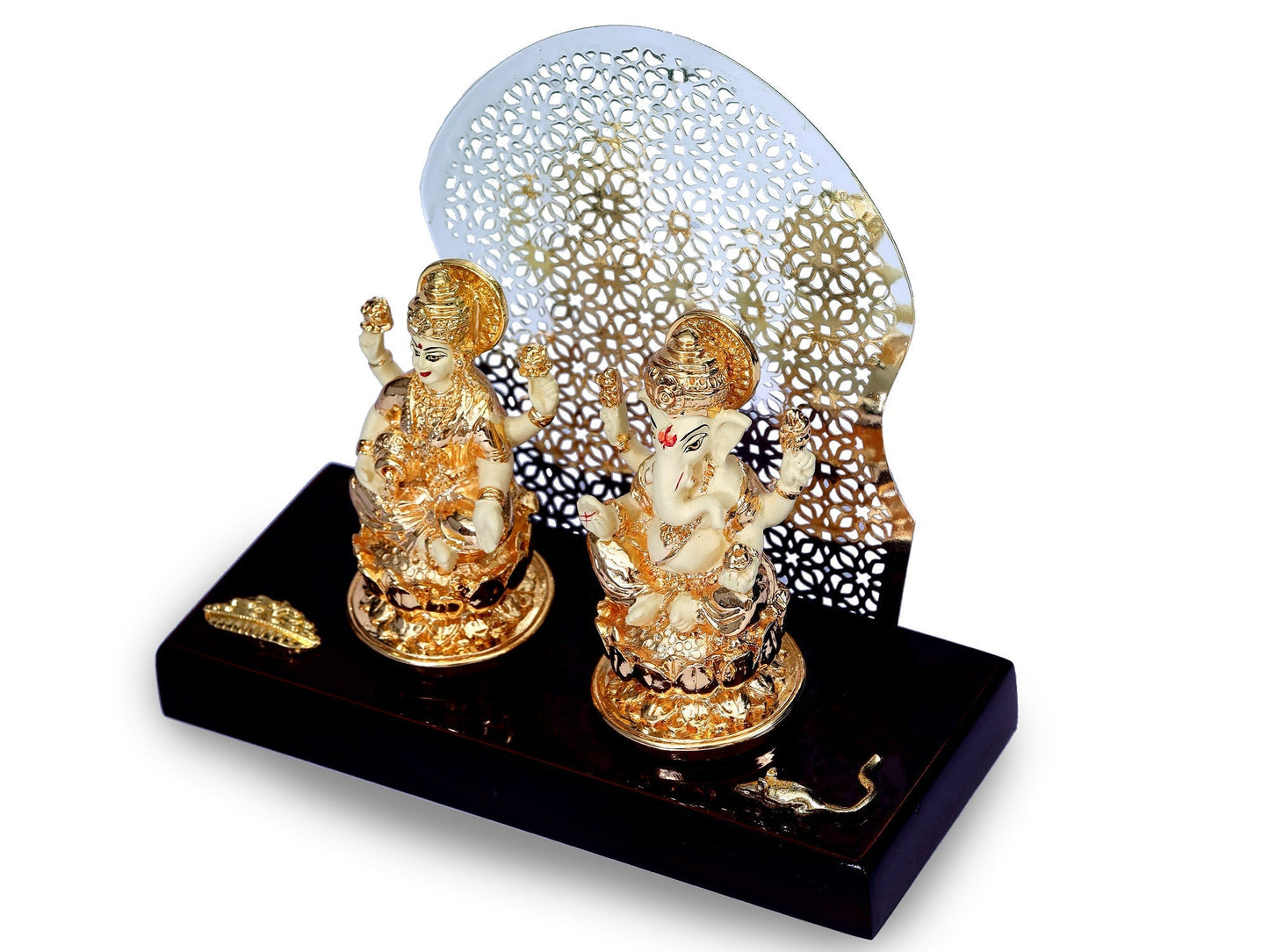 Resin Laxmi Ganesh Made In Golden Plating