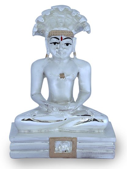 Silver Plated Resin Buddha