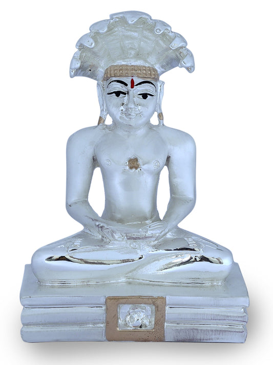 Silver Plated Resin Buddha