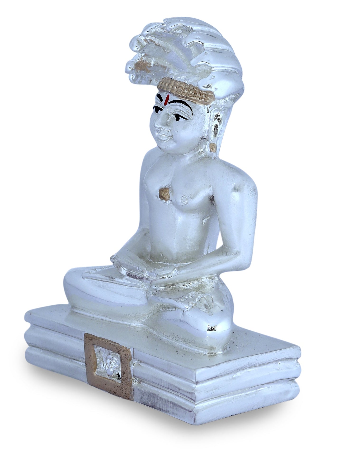 Silver Plated Resin Buddha