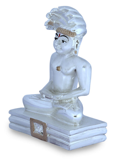 Silver Plated Resin Buddha