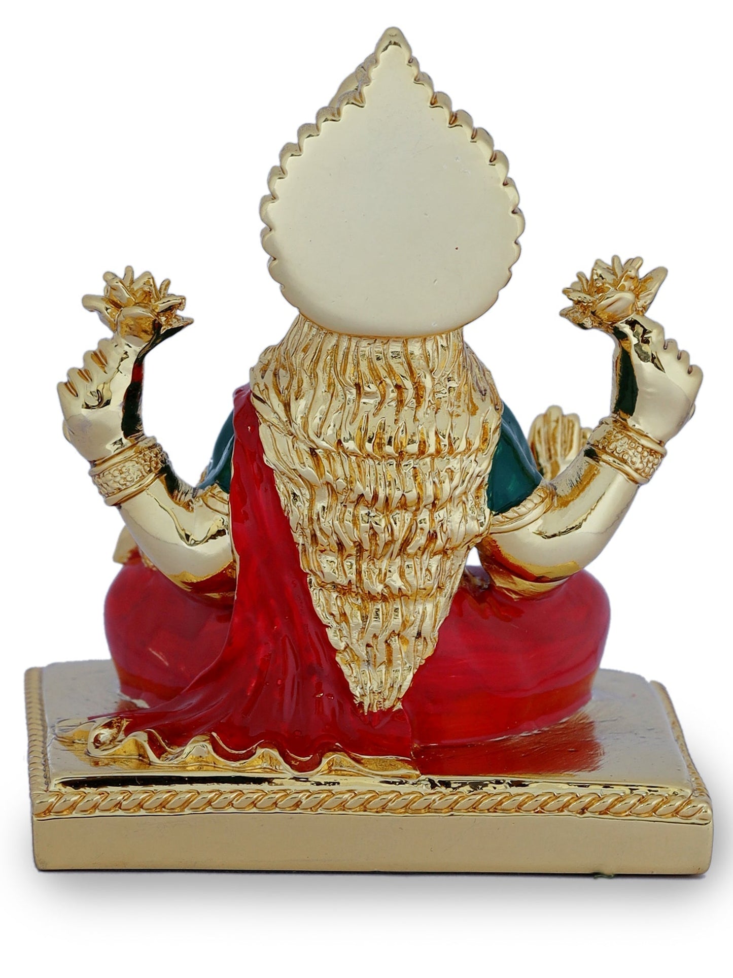 Resin Laxmi Ji Made In Gold Plating with Red Saree