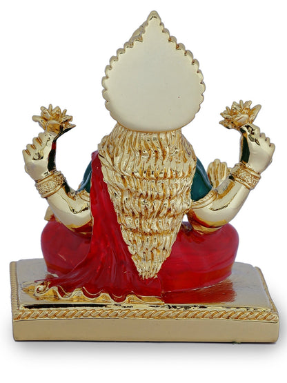 Resin Laxmi Ji Made In Gold Plating with Red Saree
