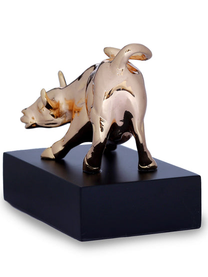 Gold Plated Resin Bull