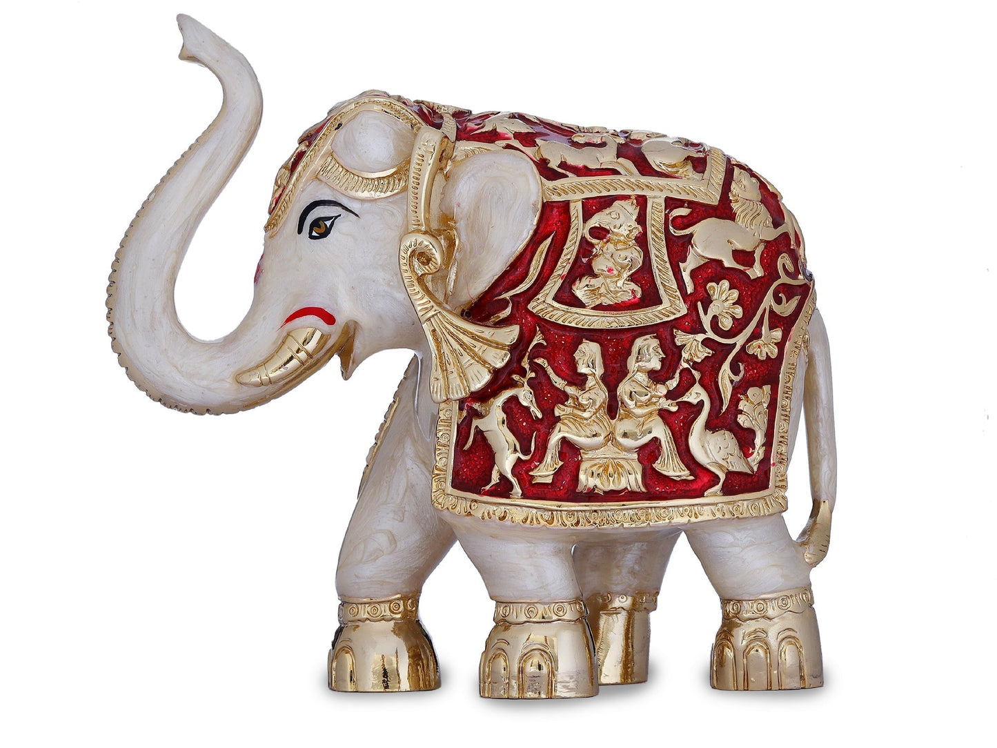 Pair of Gold Plated Resin Elephant