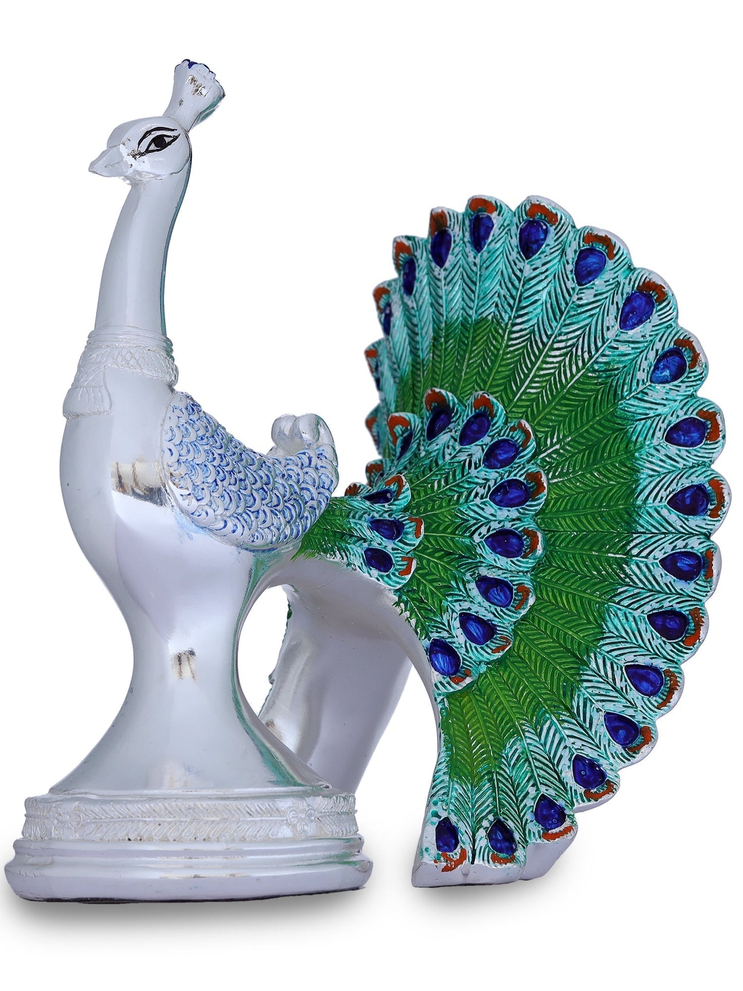 Resin Peacock Made In Silver Plating