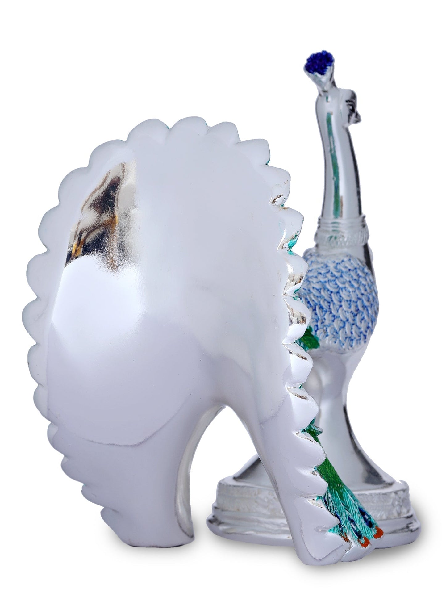 Resin Peacock Made In Silver Plating