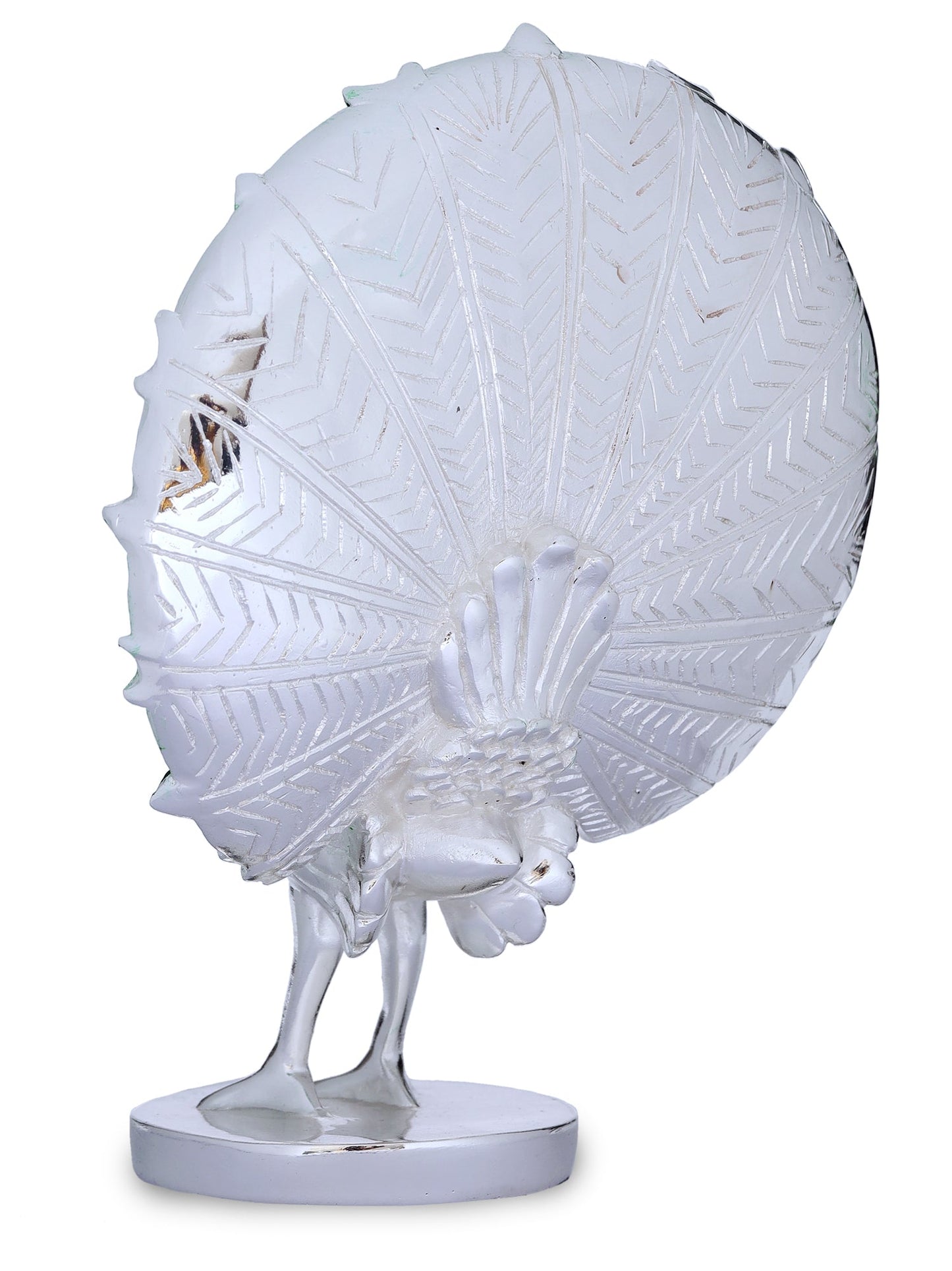 Resin Peacock Made In Silver Plaing