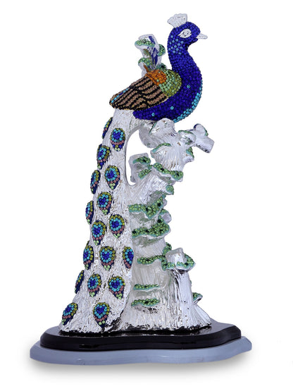 Resin Peacock Made In Silver Plating