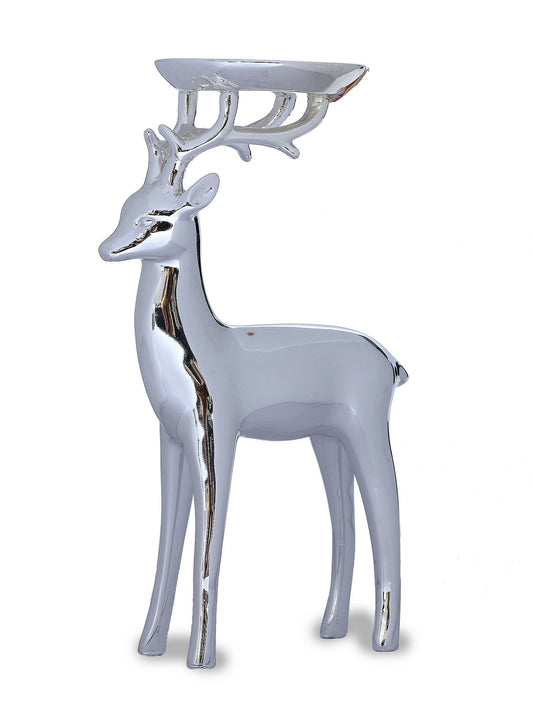 Silver Plated Resin Deer