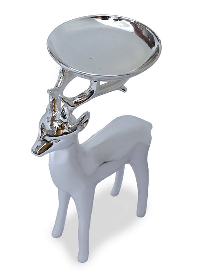 Silver Plated Resin Deer