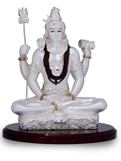 Resin Shivji Made In Silver Plating