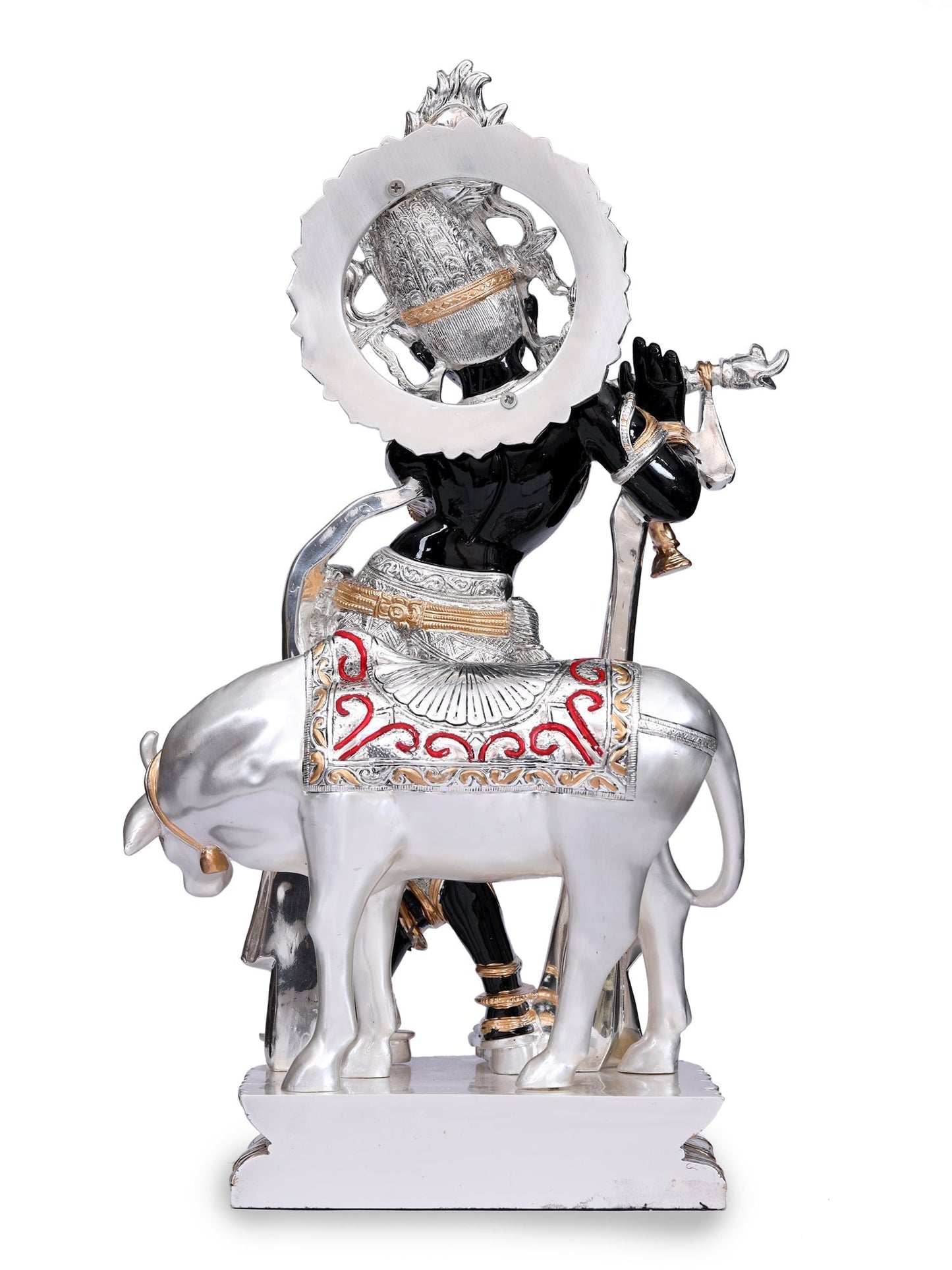Brass Black Krishna Ji Made In Silver Plating