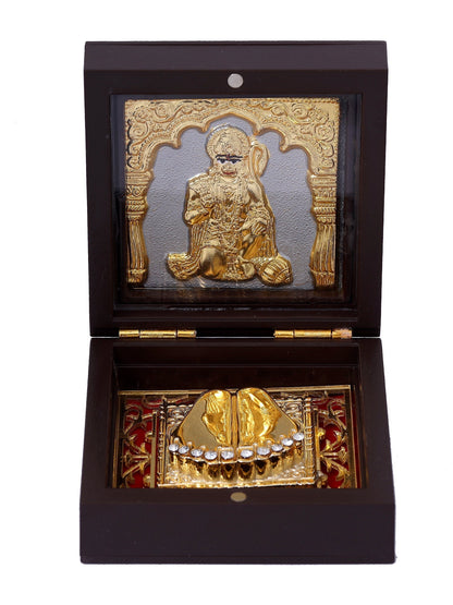 Charan Paduka Made In Gold Foiling Of Hanumanji