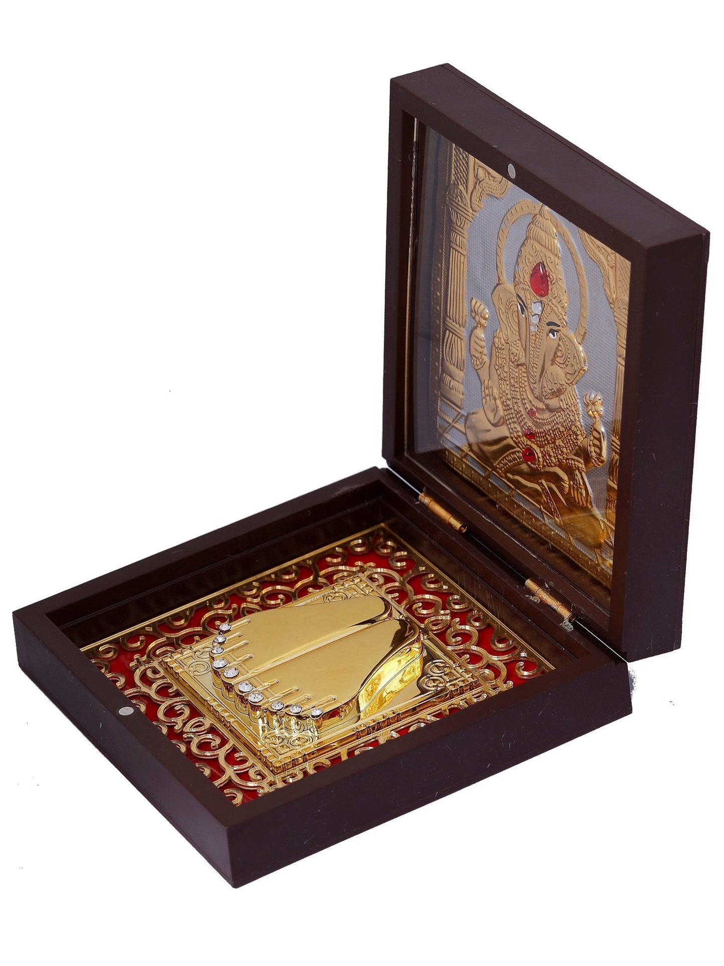 Charan Paduka Made In Gold Foiling Of Ganeshji