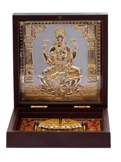 Charan Paduka Made In Gold Foiling Of Laxmiji