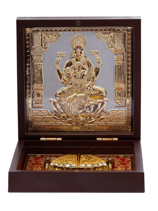 Charan Paduka Made In Gold Foiling Of Laxmiji