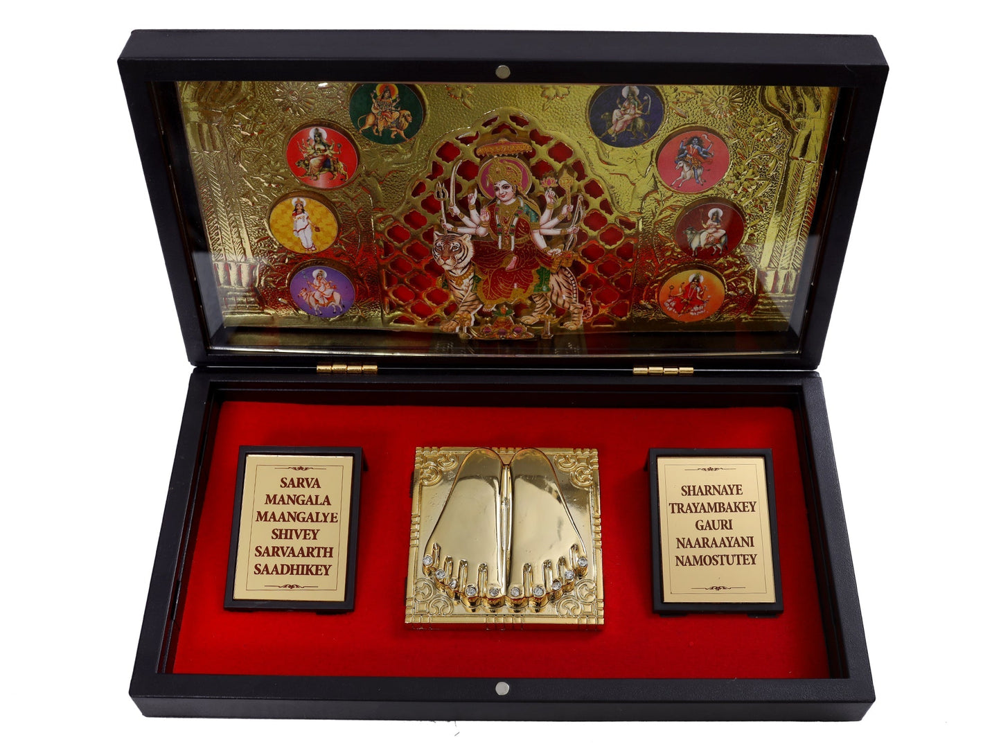 Charan Paduka Made In Gold Foiling Of Mataji