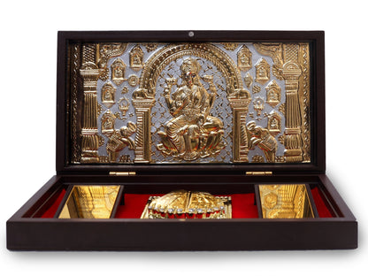 Charan Paduka Made In Gold Foiling Of Laxmi Ji