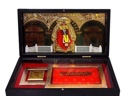 Charan Paduka Made In Gold Foiling Of Sai Baba