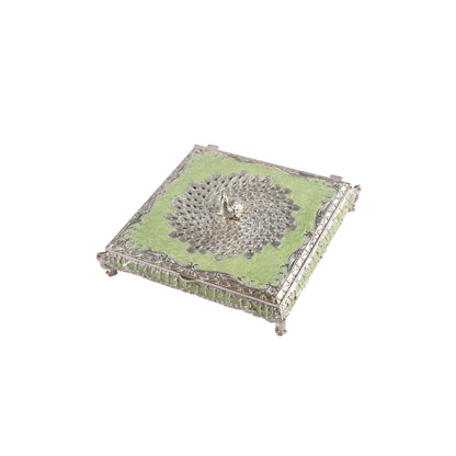 Jewelry Box with Peacock Lid- Small