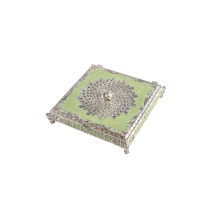 Jewelry Box with Peacock Lid- Small