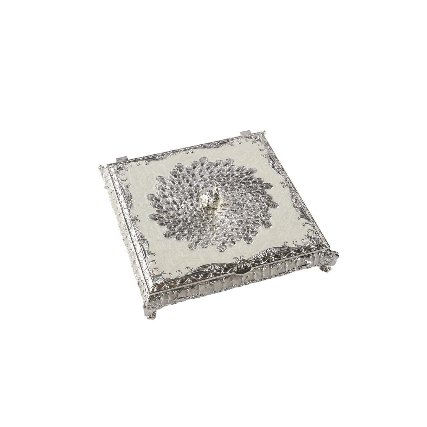 Peacock Lid Jewellery Box- Small