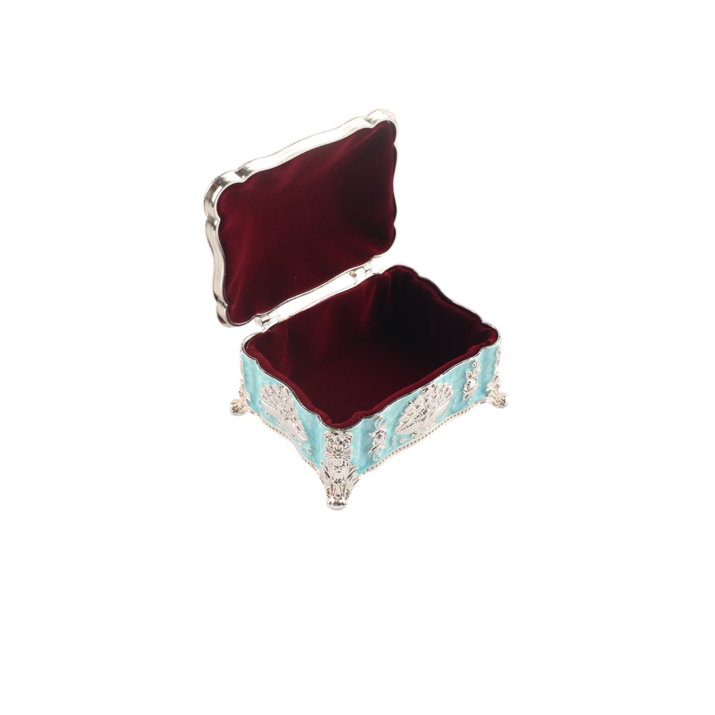 Jewelry Box with Peacock Design