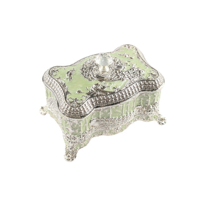 Jewelry Box with Crystal Lid Small - Green