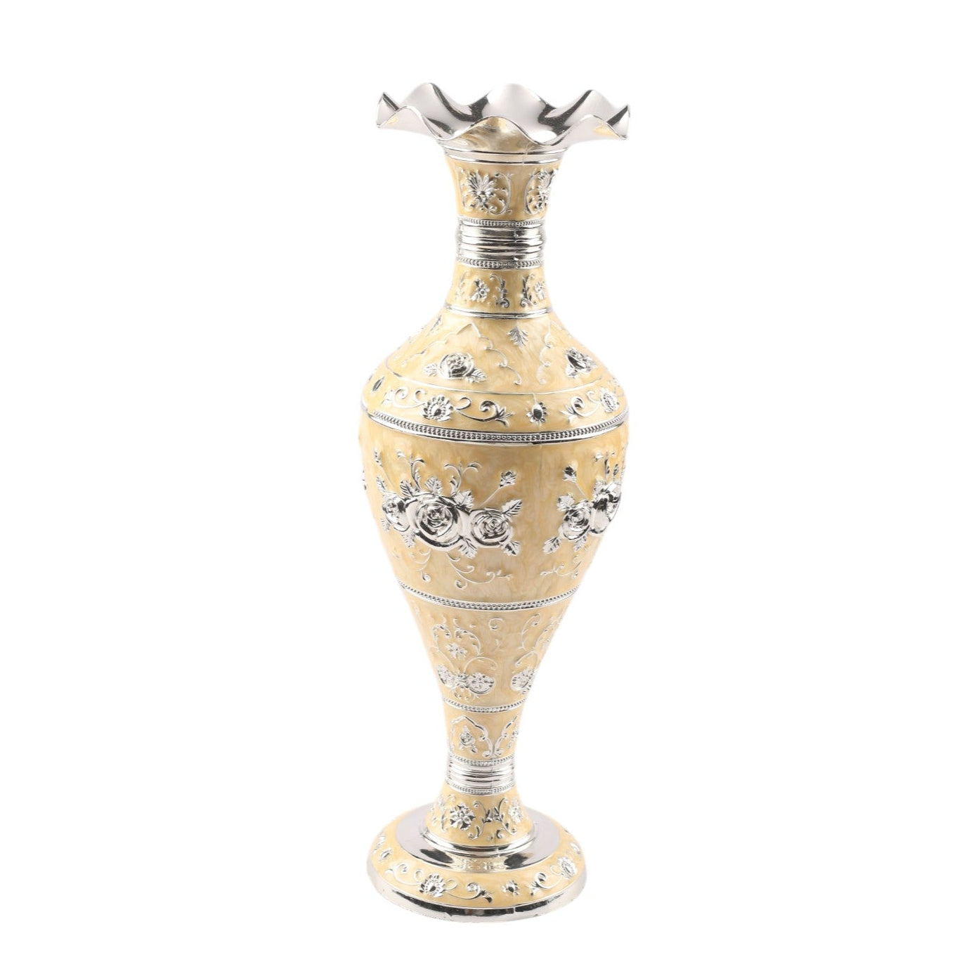 Flower Vase – Peach Enamel Finish