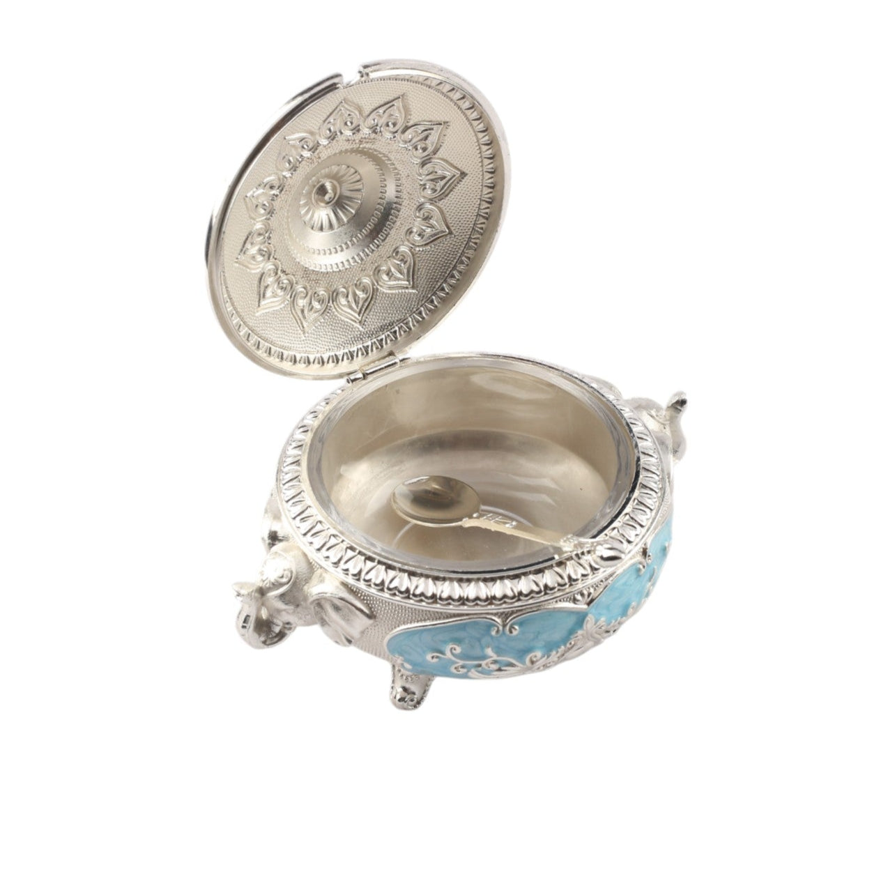 Elephant on side Sugar Pot – Enamel Finish