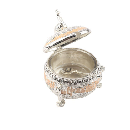 Peacock on top Sugar Pot – Enamel Finish