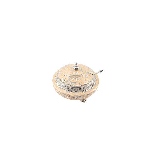 Silver platted Sugar Pot – Enamel Finish
