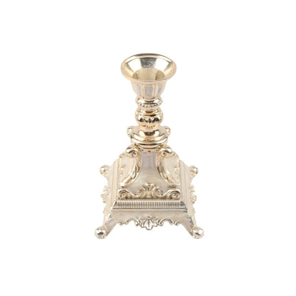 Enamel Silver Plated Candle Stand