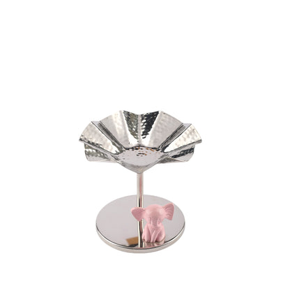 Baby Elephant Silver-Plated Platter with Stand