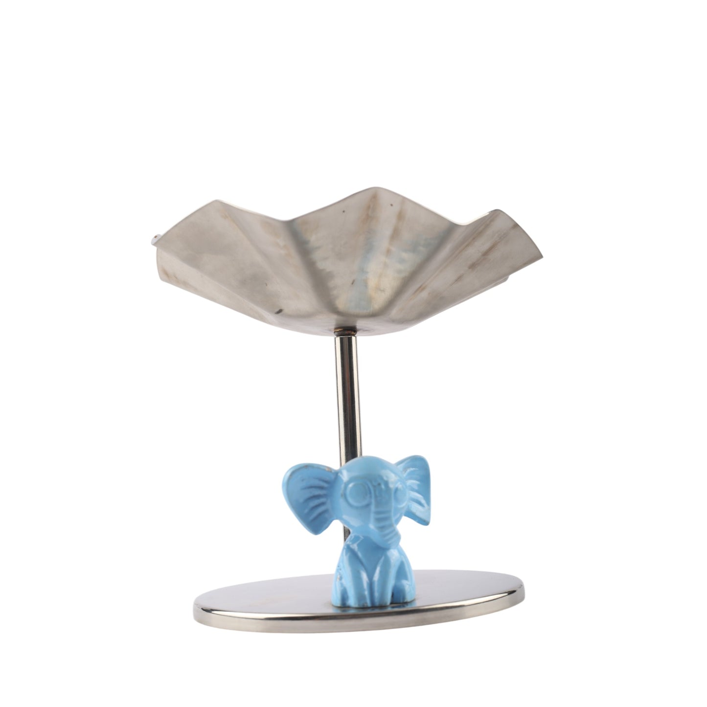 Baby Elephant Silver-Plated Platter with Stand