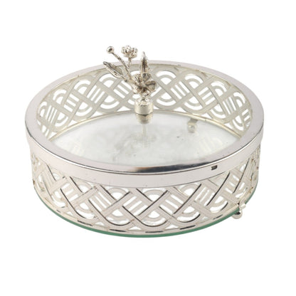 Silver Plated Round Dry Fruit Box