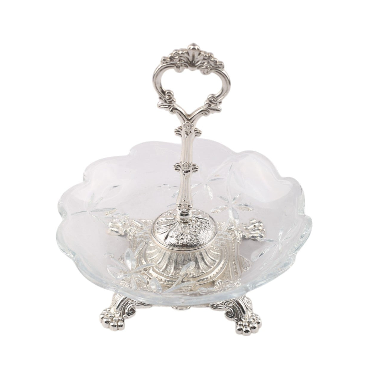 Snacks Serving Glass Platter