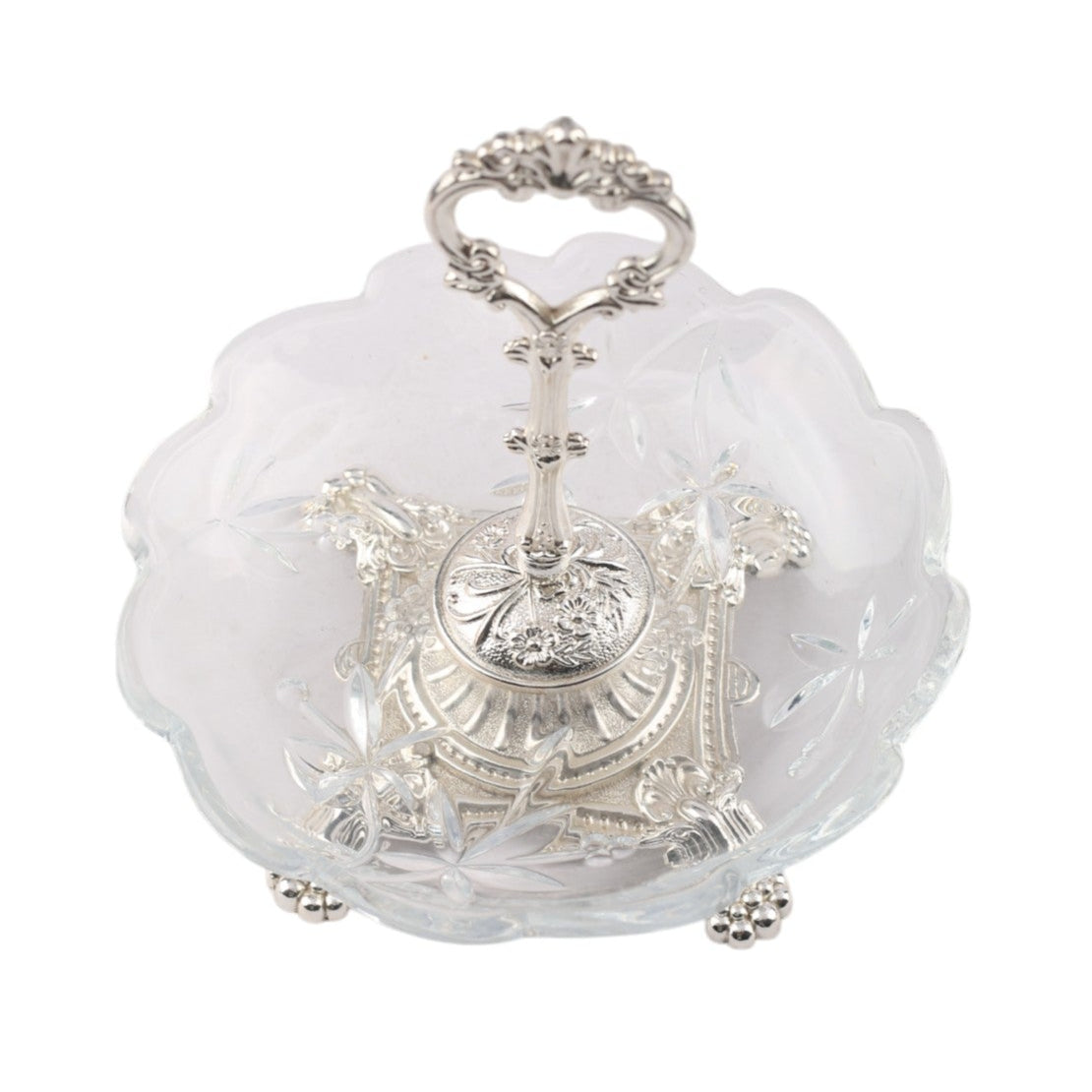 Snacks Serving Glass Platter