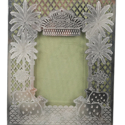 Cow Etching Photo Frame