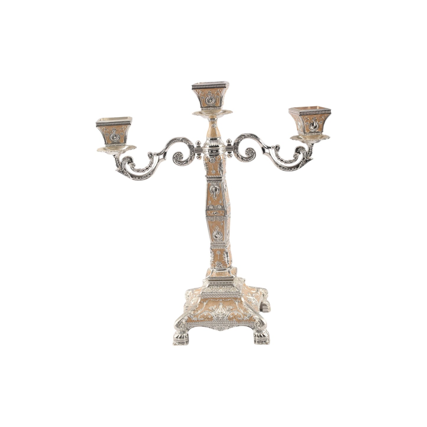 Elegant 3-Arm Decorative Candle Stand