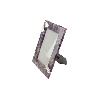 Amethyst Photo Frame with Silver Plated Butterfly