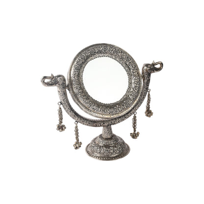 Antique German Silver Table Mirror